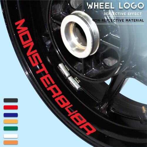 Motorcycle reflective stickers bicycle tire tread letters moto decorative decals for DUCATI MONSTER 848R