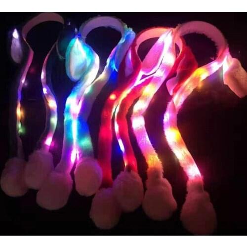 Luminous rabbit hat cartoon airbag ears moving rabbit ears net red hairband sells cute artifacts