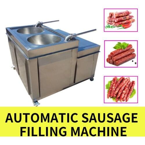 800 kg/h automatic quantitative sausage filling machine 80L stainless steel body sausage processing machine SYGC-500 220/380V