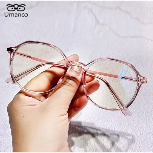 Umanco Reading Glasses for Women Men Anti Blue Light Round TR90 Eyeglasses Frame Black Computer Presbyopia Eyewear +1.0~+4.0