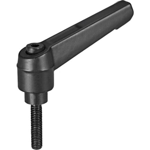 Uxcell 1pcs Handles Adjustable Clamping Lever M5 M6 M8 M10 Threaded Push Button Ratchet Male Thread Studs 20mm-70mm Length