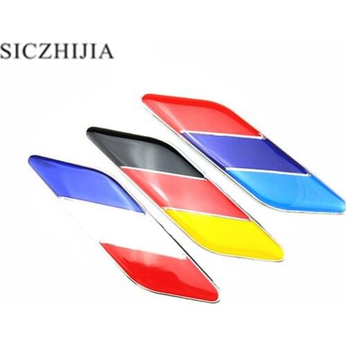 High quality metal can bend domestic flag car sticker for Ford Focus Fusion Escort Kuga Ecosport Fiesta Falcon EDGE/Explorer