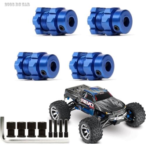 1/10 4Pcs Alloy 5353X Splined 17mm Hex Nuts Widen Wheel Hubs With Threadlock For RC Car Traxxas Summit REVO 3.3 T-Maxx Slayer