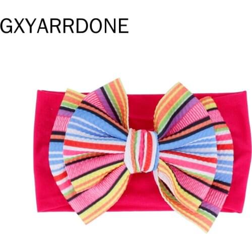 10pcs 2019 Baby Headband Hairband Nylon Haarband Blumen Diy Baby Girl Headbands Newborn Flower Bows Newborn Turban Top Headband