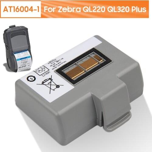 100% Original Replacement Battery AT16004-1 For Zebra QL220 QL320 Plus QL220+ QL320+ Genuine Rechargable Battery 1900mAh