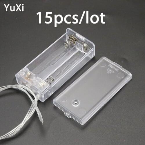 15pcs/lot 2x AA Battery Holder Box Case New 2 AA Battery Holder Box Case With ON/OFF Switch Battery storage box Accessories