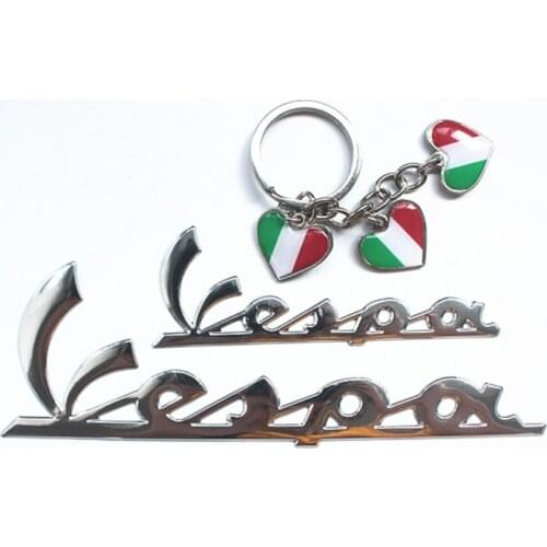 3D Vespa Sticker Cartoon Motorcycle Car Covers Styling Vespa Jdm Stickers Decals vespa sticker Heart Keychain for Italy Italia