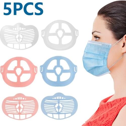 5PCS 3D Mask Support Breathing Assist Bracket Internal Support Frame Reusable Mask Holder Face Skin Care Protection Frame