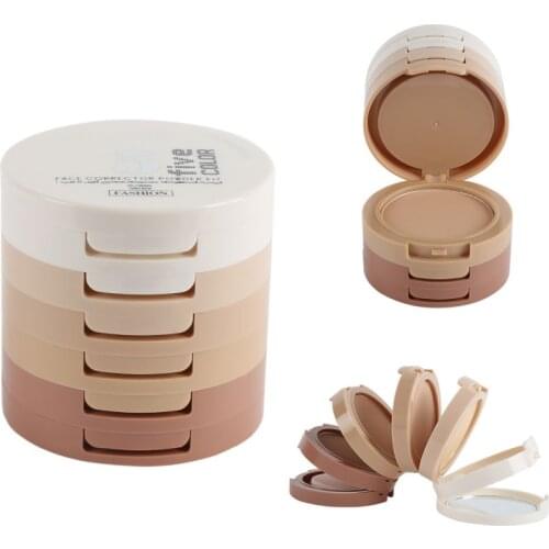 5 In 1 Makeup Face Pressed Powder Contour Shading Concealer Foundation Palette Foundation Face Pressed Powder Mineral
