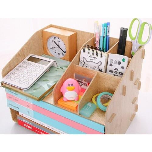 79260 package rack contains basket rack wooden multi-layer file bar desktop Learning Stationery Office Supplies