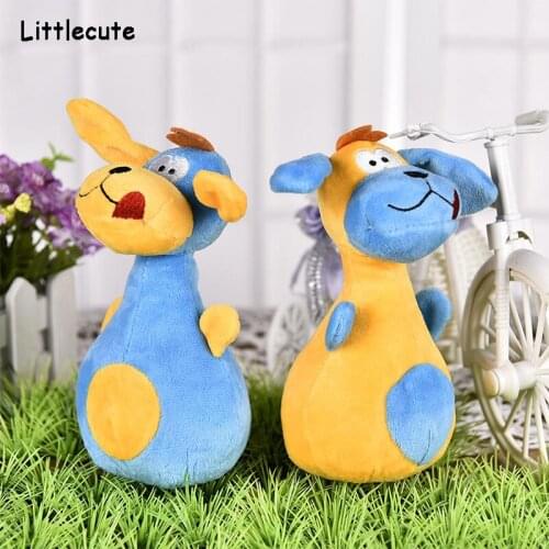 Big Ears Dog Toys Bowling Pin Shape Squeaky Toy Plush Toys Safety Vocal Puppy Chewing Cartoon Toy Pet Cat Dog Fun Pet Supplies