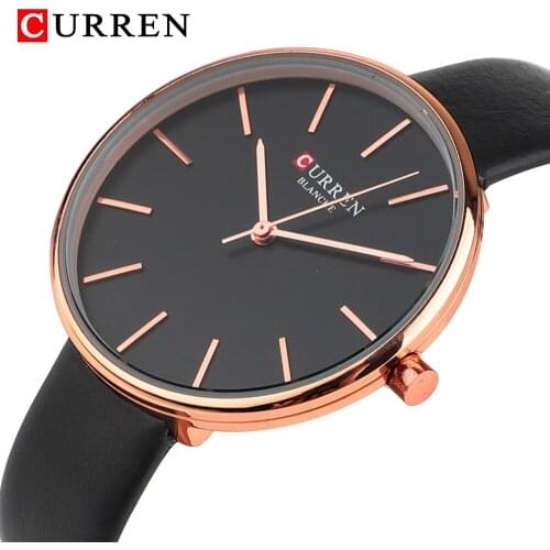 New CURREN Fashion Brand Women Watches Luxury Leather Band Analog Alloy Quartz Wrist Watch Ladies Clock Relogio feminino