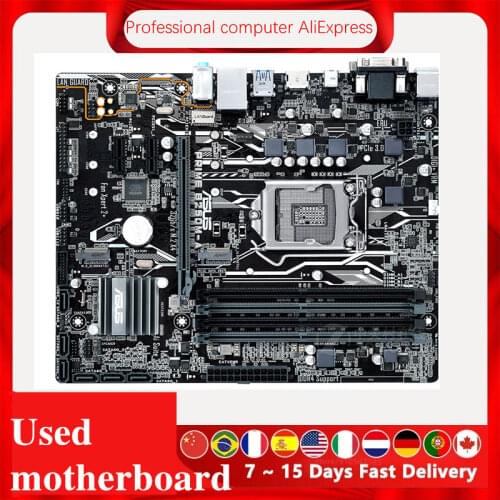 For Asus PRIME B250M-A Original Used Desktop Intel B250 B250M DDR4 Motherboard LGA 1151 i7/i5/i3 USB3.0 SATA3