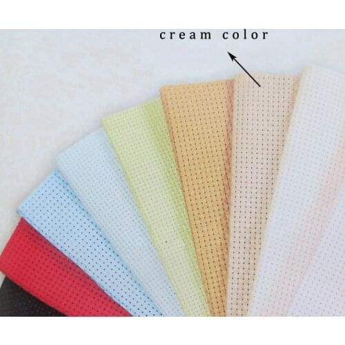 FREE Shipping Top Quality 14ST 14CT cross stitch canvas fabric cream color any size 100cmx150cm
