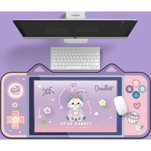 NEW Cute Gaming Mouse Pad Gamer Computer Creative Cartoon Cat Ear Mousepad PC Desk Mat keyboard pad Anti-slip Natural Rubber pad
