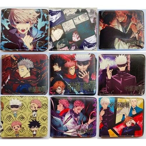 Japanese Anime Jujutsu Kaisen Wallet Gift Cartoon Wallest for Young Women Mens Wallets With Coin Pocket