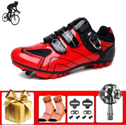 Cycling Sneakers Men Mountain Bike Shoes Add SPD Pedals Breathable Self-locking Wear-resistant Non-slip Riding Bicyle Footwear