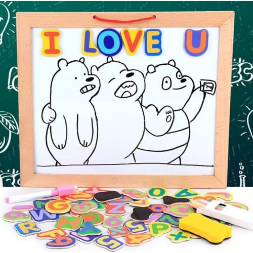 Wooden Childrens Hanging Magnetic Drawing Board Baby Early Education Letters Magnetic Early Education Educational Toys