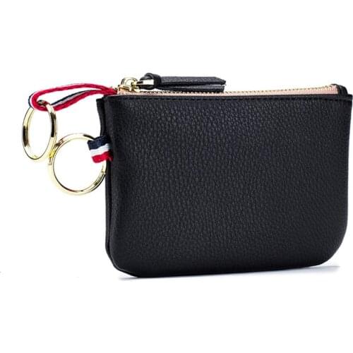 Mini Pouch Pocket Wallets Women Small Soft Cow Leather Coin Purse Zipper Change Money Bags Key Holder Case ID Card Holder Purses