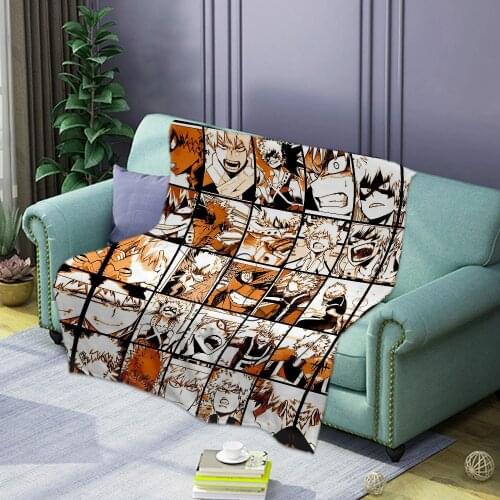 Fashion 3D Blanket for Beds My Hero Academia Anime Print Flannel Blanket Kids Throw Quilt for Girl Boy Home Decor Party Blankets