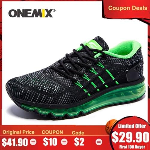 ONEMIX Men Running Shoes Cool Light Sport Shoes For Men Slant Tongue Sneakers For Outdoor Jogging Walking Shoes
