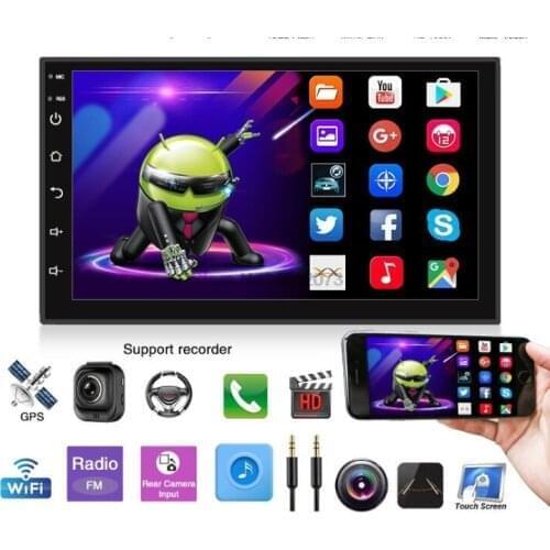 By DHL or Fedex 5pcs Car Multimedia Player Andriod GPS Navigation Autoradio WiFi USB FM 2 Din 7" Audio Radio Stereo