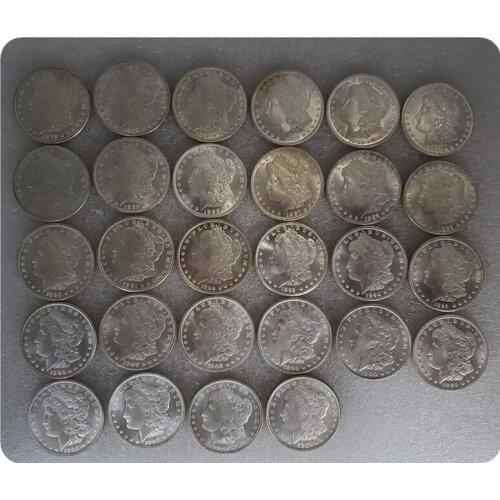 28PCS United States Different Years of Morgan P Edition Silver Dollar Commemorative Collectible Coin Challenge Coin Gift Lucky