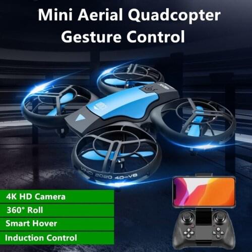 Mini Aerial RC Drone 2.4G 12mins 100m 4K HD Camera WIFI FPV Gesture Sensing 360° Rollover Fixed Height Remote Control Quadcopter