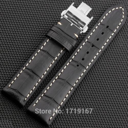 New Cowhide Leather Watch Strap 18 19 20 21 22 mm Watche band Belt Watchband With folding Clasp / Buckle For Pam For Pilot