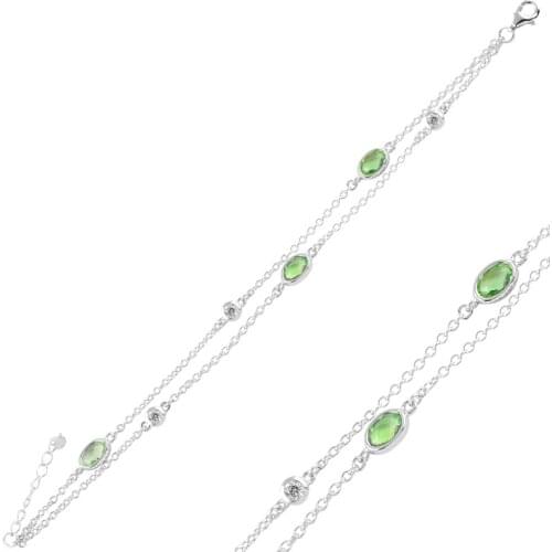 Silver 925 Sterling Zircon Cubic Zirconia 2 Must Bracelet