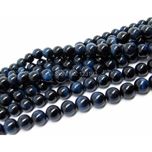Blue Tiger Eye stone Beads 140pcs 8mm Round Smooth beads,Natural Semi-precious Stones Beads For DIY Bracelet Free Shipping
