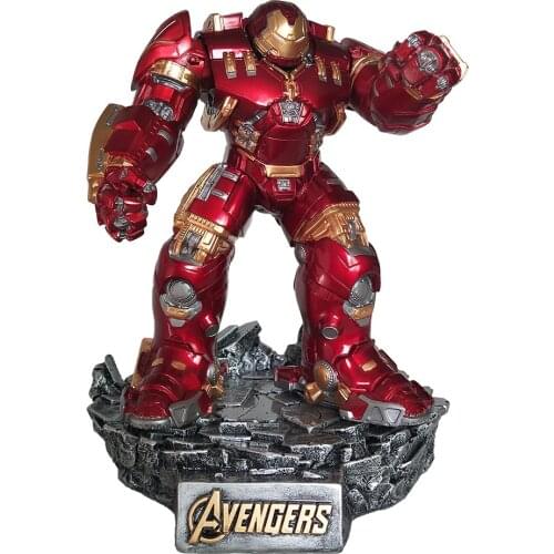 Hasbro Avengers Super Hero Iron Man Hulkbuster Battle Damage Ver Statue Resin Action Figure Desk Decoration Model Toy 32cm