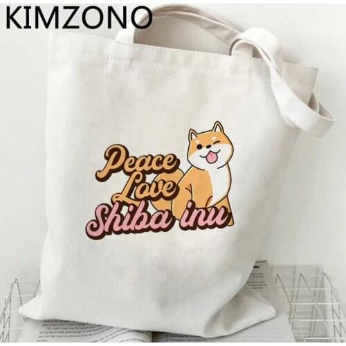 Shiba Inu shopping bag shopper shopper recycle bag bolsa reusable bag cloth foldable bolsas ecologicas net grab