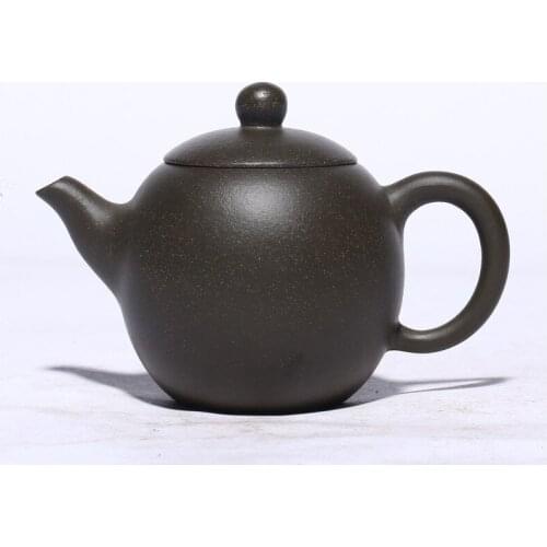 Yixing Purple Clay Teapot 100ml Sketch Teapot Raw Ore Bean Green Clay Dragon Egg Kung Fu Tea Set Household Teapot