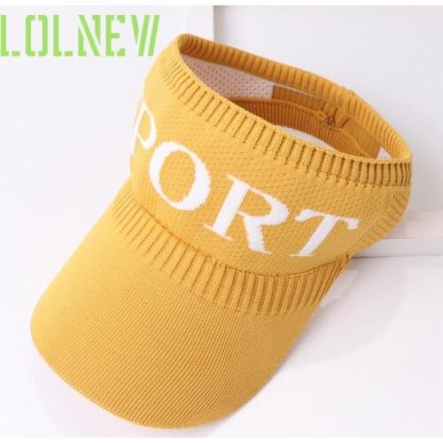 Women Casual Travel Visor Beanies Knitted Sports Capless Empty Sunshade for Beach