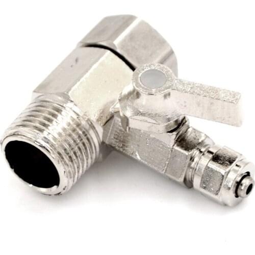 1PCS New Water Filter Purifier Adapter 1/2'' To 1/4" Ball Valve Faucet Tap Safe Copper Nickel Plating