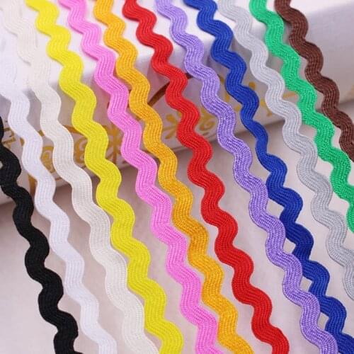 15Yards/Lot Multicolor Wavy Belt Ribbon Silk Tassel Fringe Sewing Embroidered Lace Ribbon DIY Clothing Handicraft Accessories