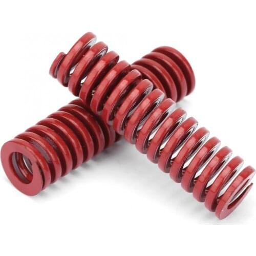 2Pcs Red Mould Springs OD 10mm ID 5mm High Accuracy Steel Medium Light Loading Spiral Stamping Compression Die Spring
