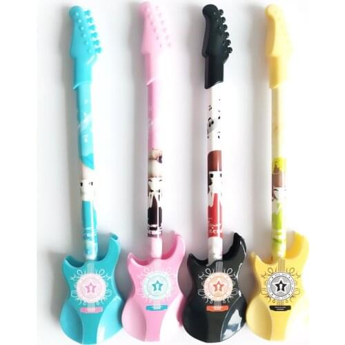 24 Pcs Creative Cute Stationery Violin Instrument Modeling Gel Pen Student Writing Office Stationery Signature Pen Wholesale