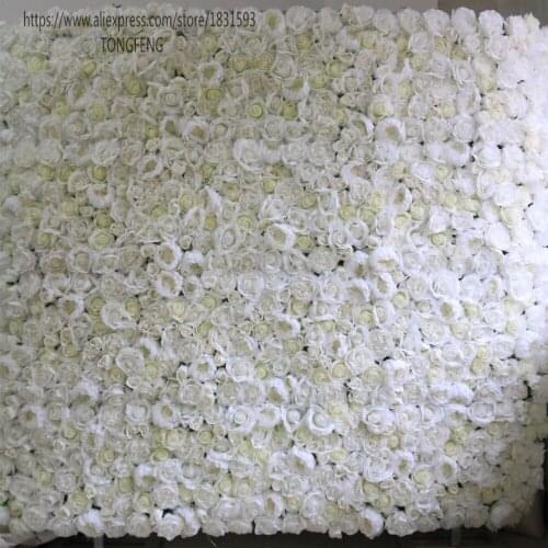 10pcs/lot Artificial silk rose peony flower wall wedding backdrop decoration Flower decoration for stage flower runner Ivory
