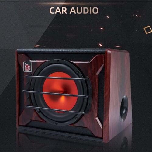 13 Inch 12V Car Audio Subwoofer Stereo Black/Red Car High Power Speaker Audio Active Subwoofer Noise Reduction Car Modification