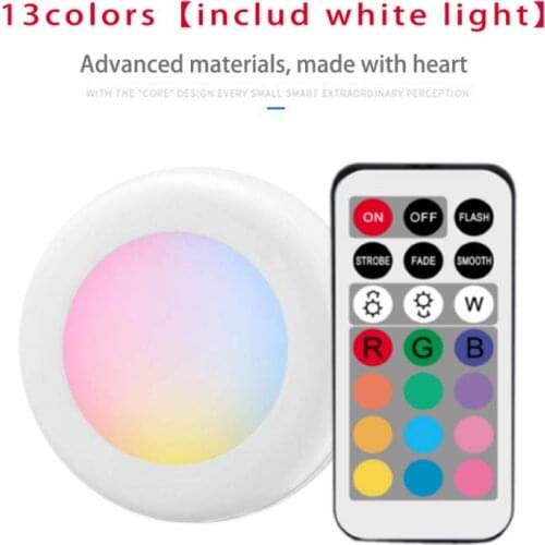 Cabinet Light Wireless Dimmable Touch Sensor Color LED Night Lamps With Remote Control For Kitchen Stair Christmas Decoration