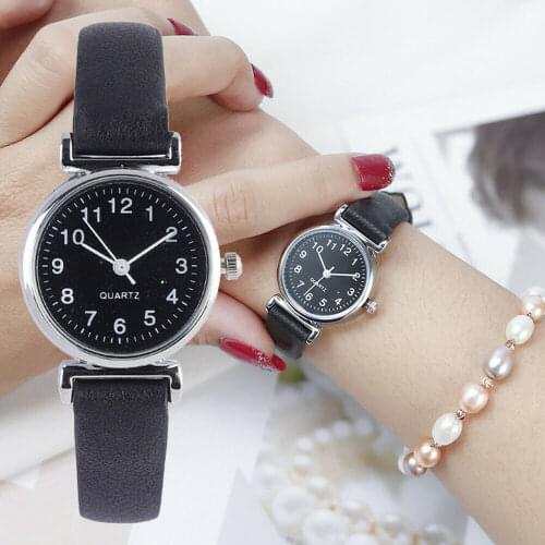 Classic Luxury Womens Casual Quartz Leather Band Strap Watch Round Analog Clock Wrist Watches Top