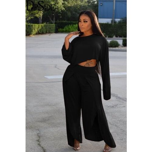 DPSDE Black Blue Red Loose Casual Two Pieces Set Full Sleeves Women Casual Top Autumn New 2020 Pure Cotton Streetwear Tracksuit