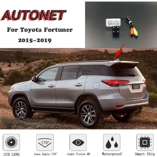 AUTONET HD Night Vision Backup Rear View camera For Toyota Fortuner 2015 2016 2017 2018 2019 CCD/license plate Camera