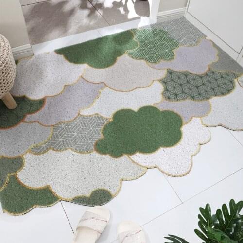 Plaid Cloud Durable Rubber Door Rug Mat Heavy Duty Non-slip Area Rugs Outdoor Indoor Carpet Shoes Scraper Front Door Entry Mats
