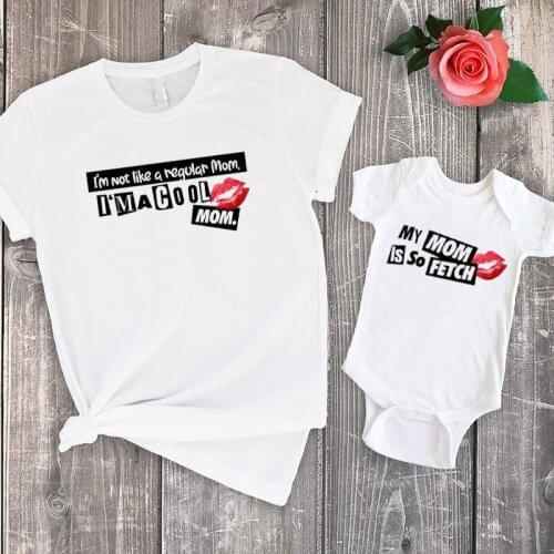 Cool Mom, I'm Not A Regular Mom I'm A Cool Mom Outfits Family Matching Outfits Mommy and Me Matching Shirts Little Girl Tee T