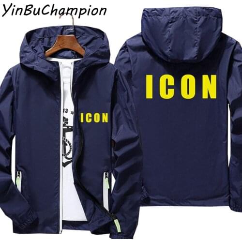 Icon Plus Size 6XL 7XL Bomber Jacket Men Reflective Sunscreen Skin Windbreaker Thin Hooded Coat Outwear Camping Hiking Fishing