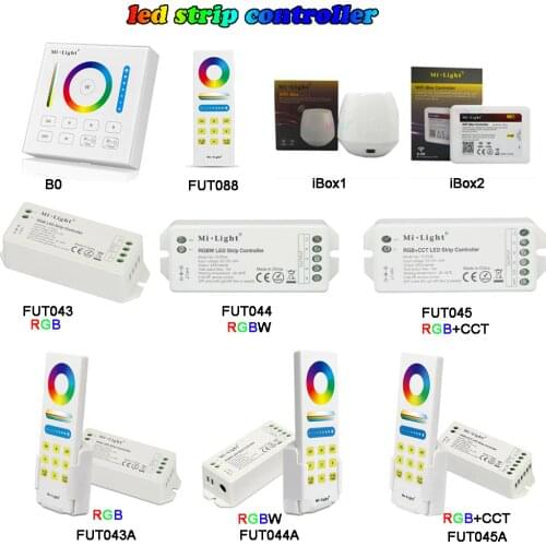 Miboxer 2.4G Wireless RGB/RGBW/RGB+CCT LED Strip Controller WIFI Smart Panel Remote turn off light timing Dimmer DC12V-24V