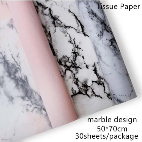 Marble Design 28sheets/package 50*70cm Tissue Paper Flower Clothing Shoes Gift Packing Craft Wrapping Paper